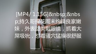 [MP4/ 1.15G]&nbsp;&nbsp;持久哥探花周末约操良家嫩妹，外表甜美戴眼镜，抓着大屌吸吮，怼着骚穴猛操很舒服