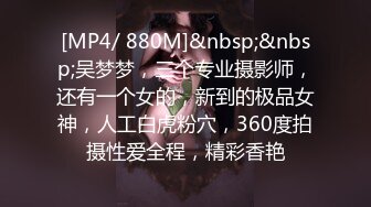 [MP4/ 880M]&nbsp;&nbsp;吴梦梦，三个专业摄影师，还有一个女的，新到的极品女神，人工白虎粉穴，360度拍摄性爱全程，精彩香艳